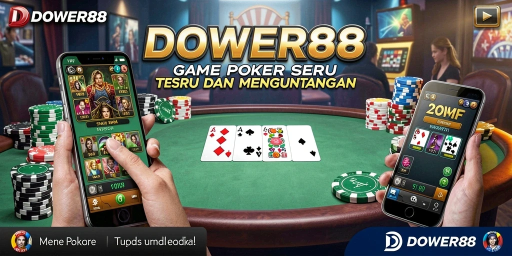 Screenshot DOWER88 menampilkan gameplay poker yang mengasyikkan.