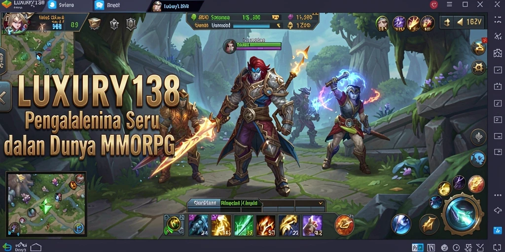 Tampilan screenshot utama LUXURY138 dengan aksi pertarungan MMORPG yang mendebarkan.