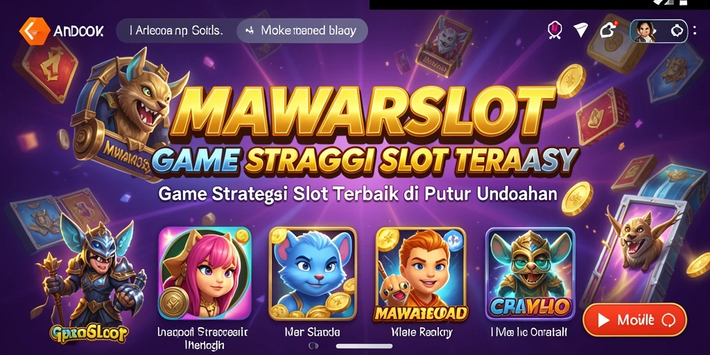 Tampilan gameplay menarik di MAWARSLOT yang penuh warna.