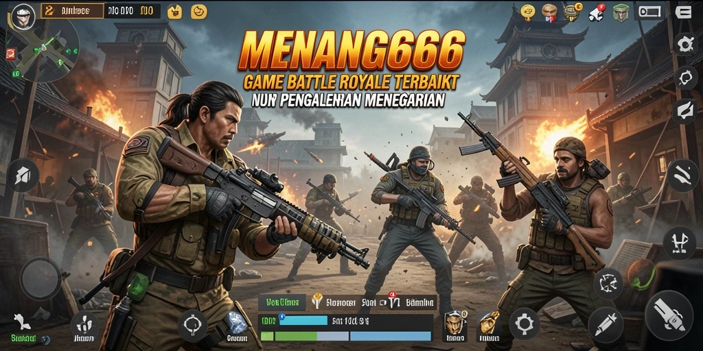 Screenshot MENANG666 menampilkan aksi seru dalam pertempuran Battle Royale.
