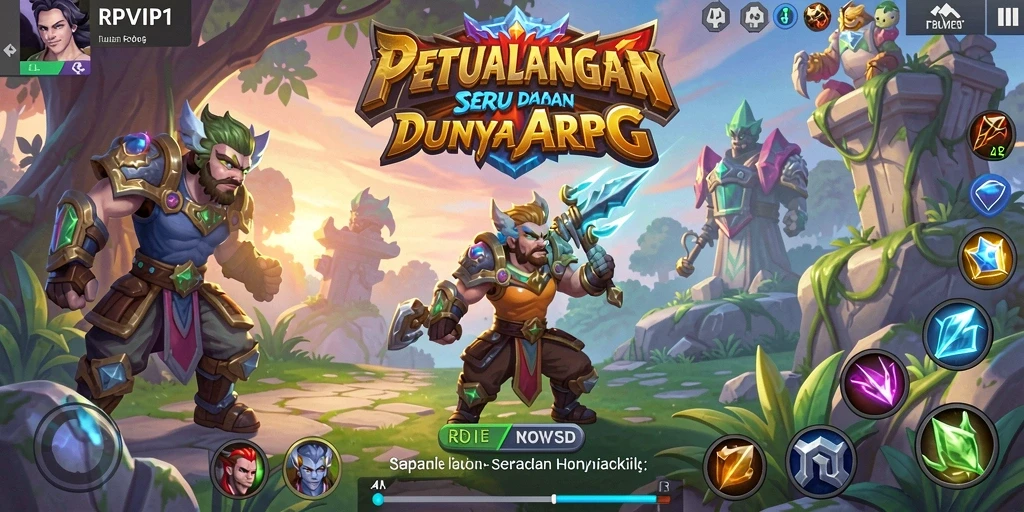 Tampilan gameplay menegangkan di RPVIP1 dengan aksi pertempuran yang dramatis.