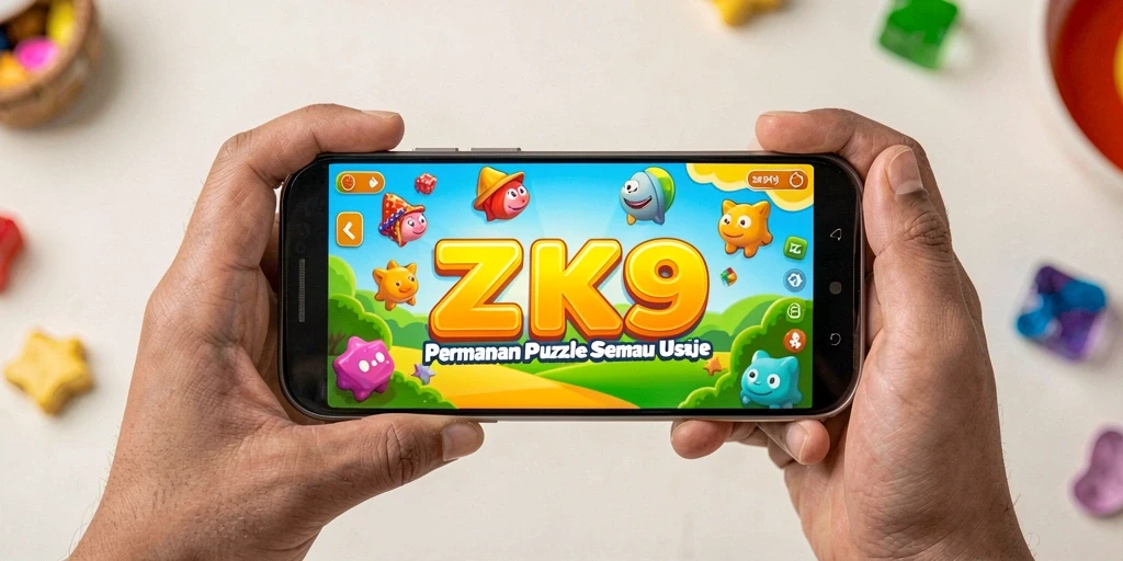 Tangkapan layar ZK9 menampilkan gameplay Puzzle yang menyenangkan.